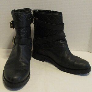 Kate Spade New York Woman Size 7 Black Side Buckle Evening Party Club Boots